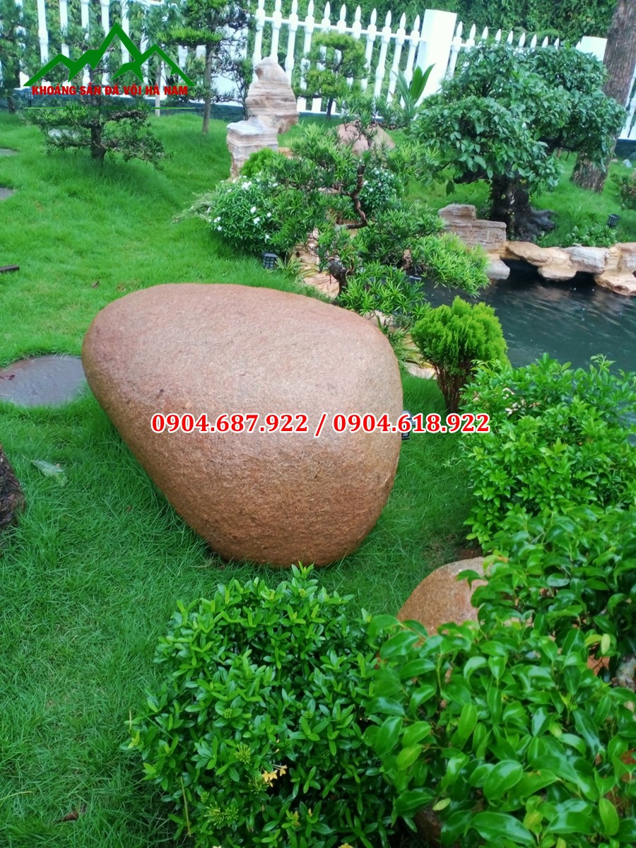 đá cuội đặt sân vườn