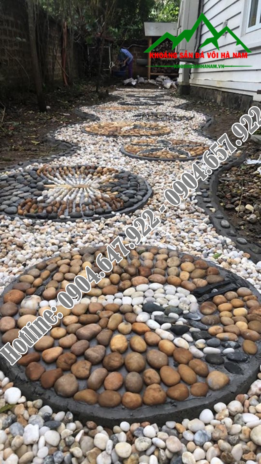 bán sỏi trang trí sân vườn