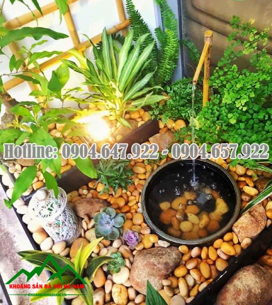 bán sỏi suối rải sân vườn