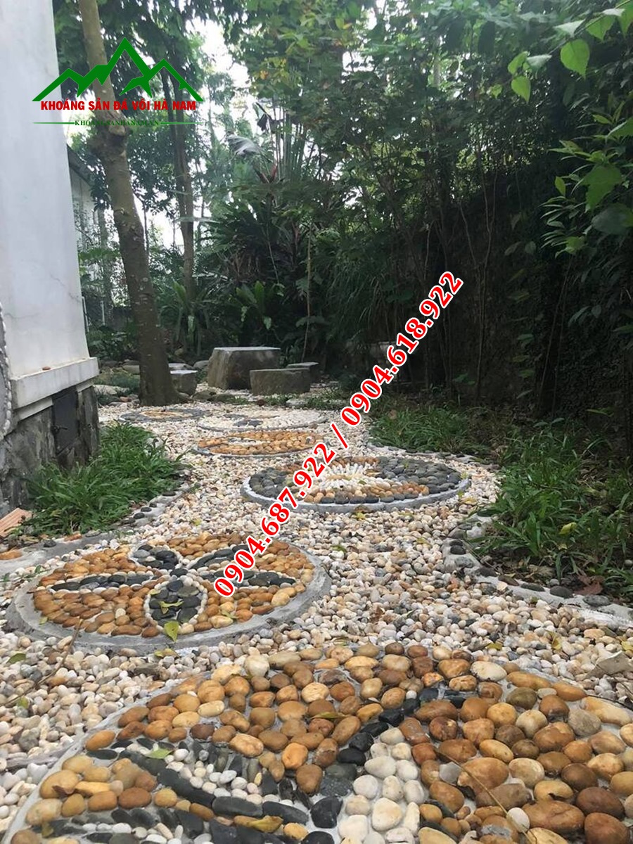 sỏi rải lối đi sân vườn