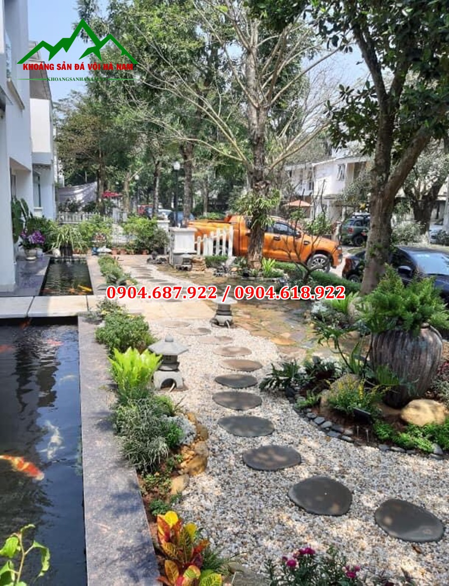 sỏi rải sân vườn