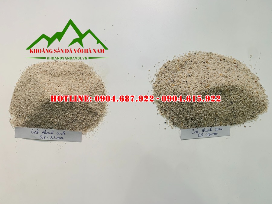 các mẫu cát thạch anh mịn