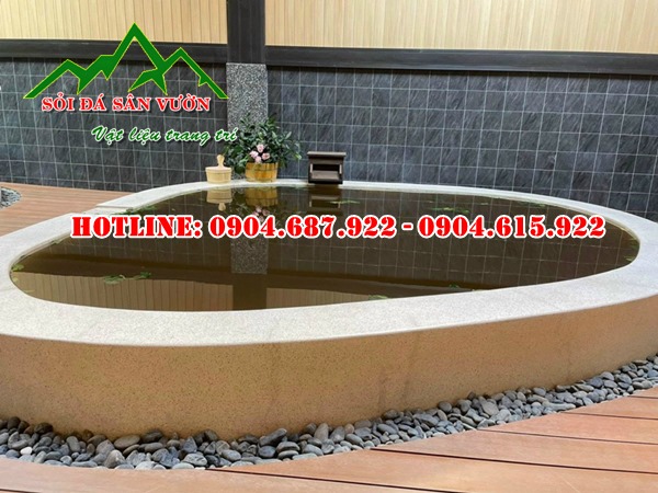 Sỏi đen trang trí sân vườn