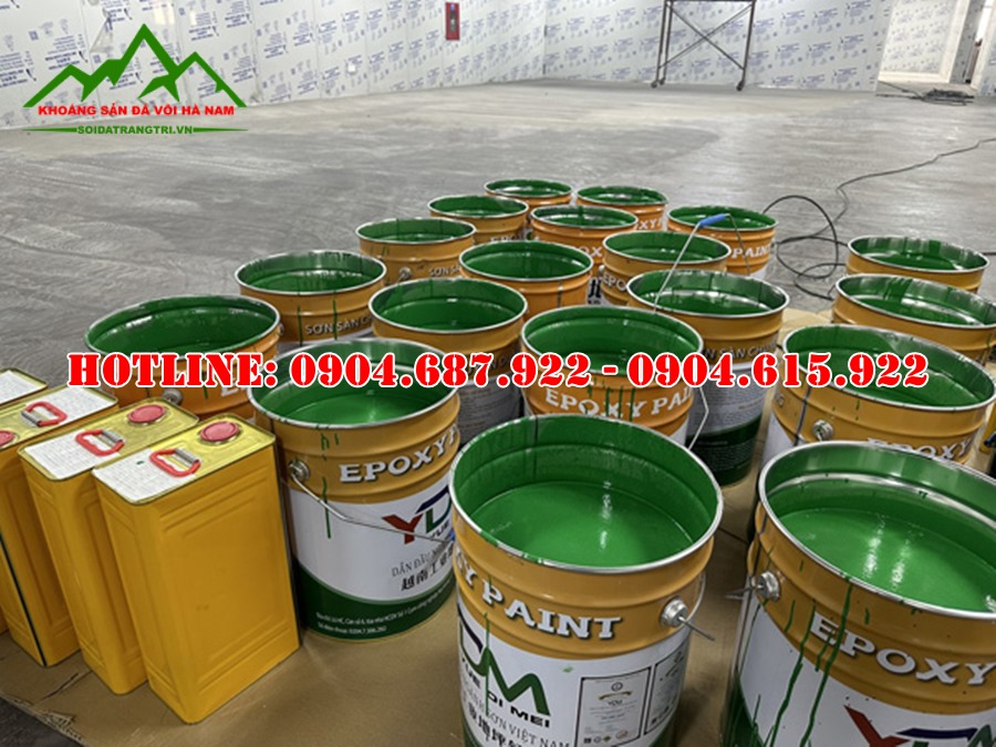 cát thạch anh trộn sơn epoxy
