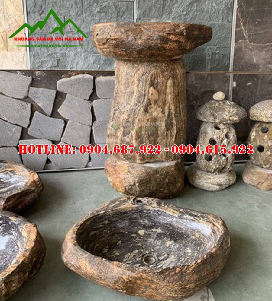 lavabo đá cuội