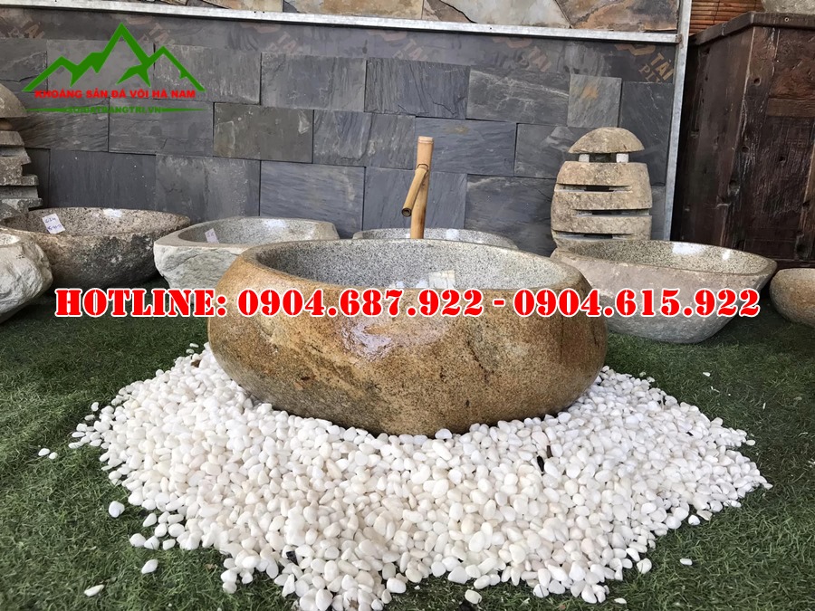 lavabo đá cuội đẹp