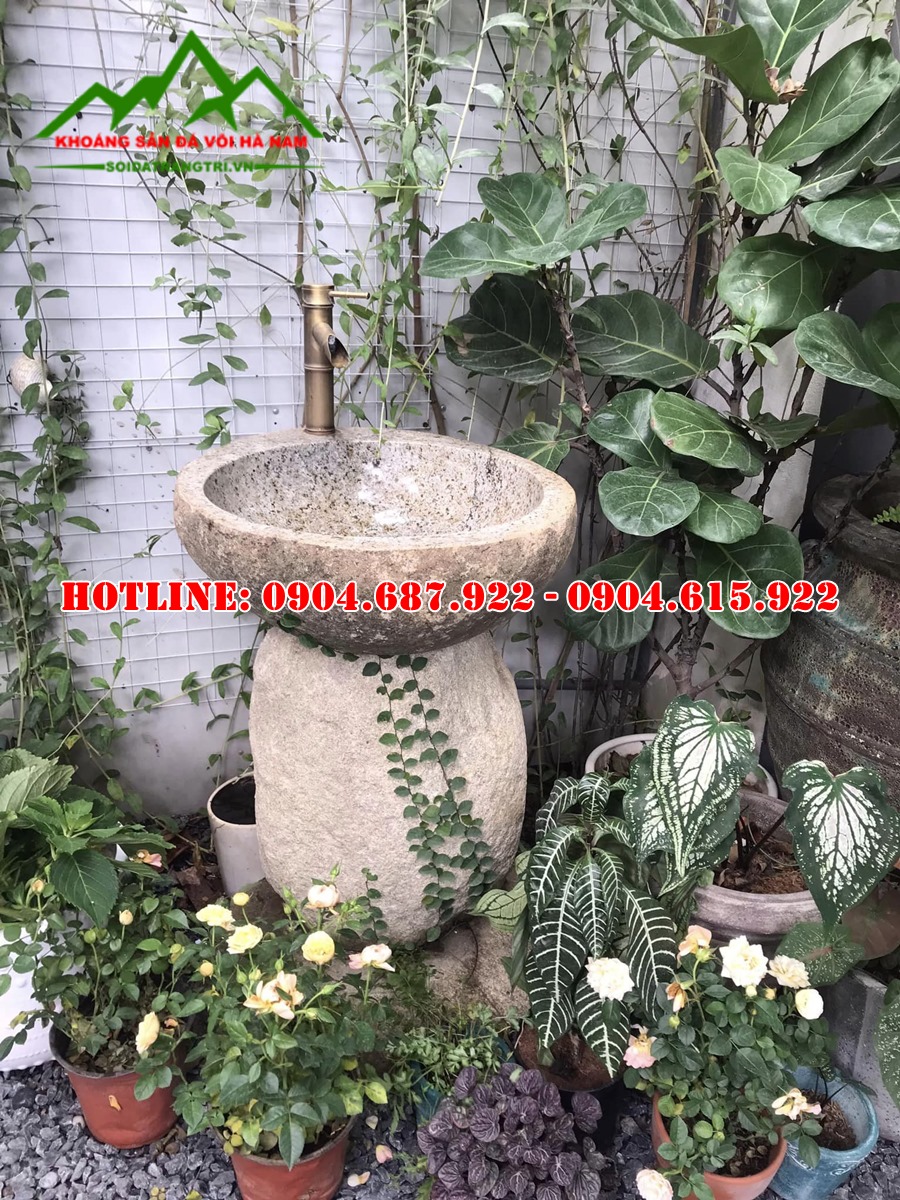 lavabo đá cuội