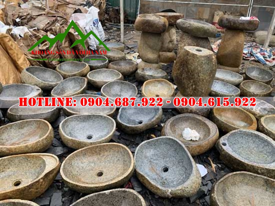 bán lavabo đá cuội để bàn