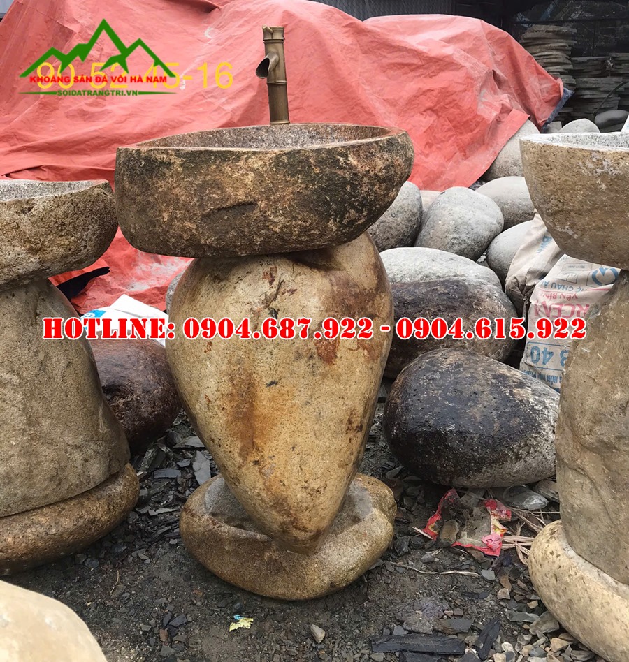 bán chậu lavabo đá cuội đẹp