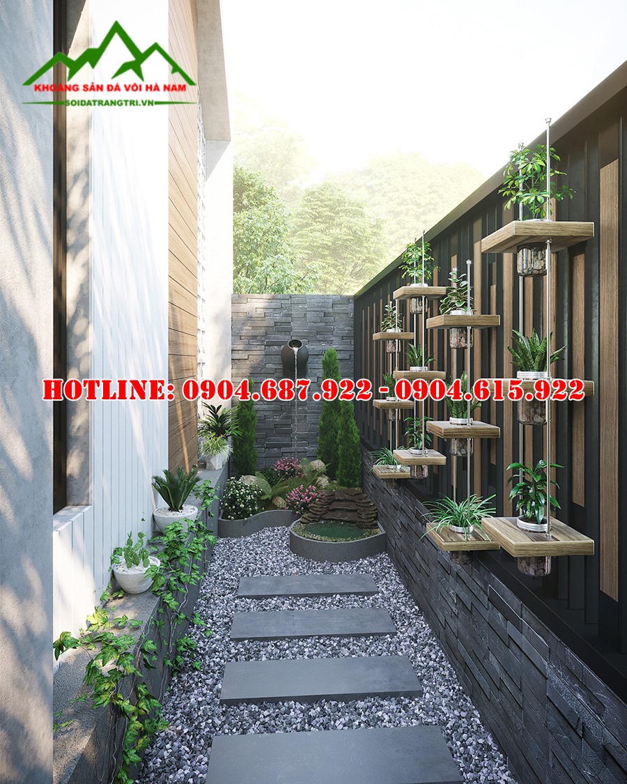 bán sỏi đen trang trí tiểu cảnh