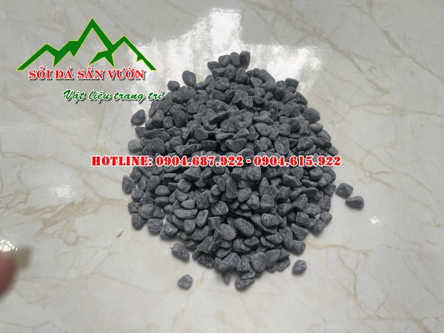 Bán sỏi đen nhỏ rải trang trí sân vườn