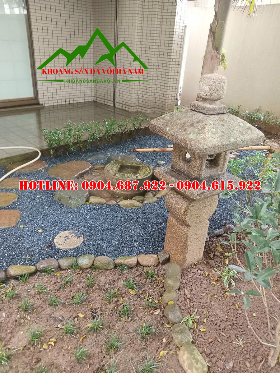 bán sỏi đen rải sân vườn
