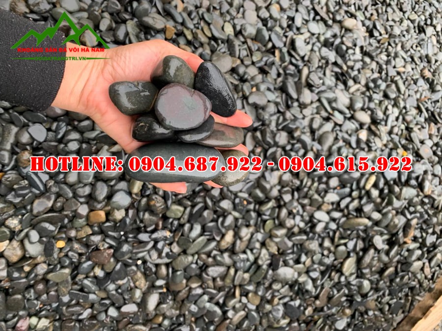 Bán sỏi cuội đen trang trí