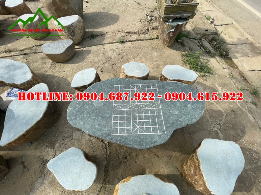 phân phối bàn ghế đá nguyên khối