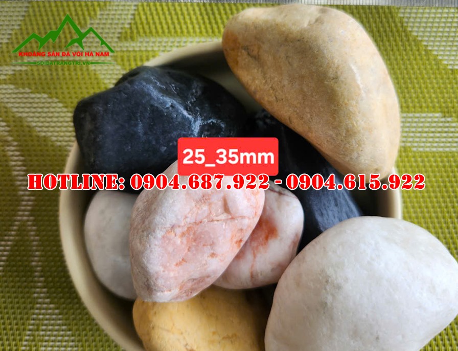 bán sỏi lẫn màu trang trí