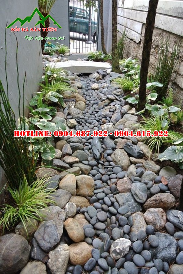 Đá cuội sân vườn giá rẻ