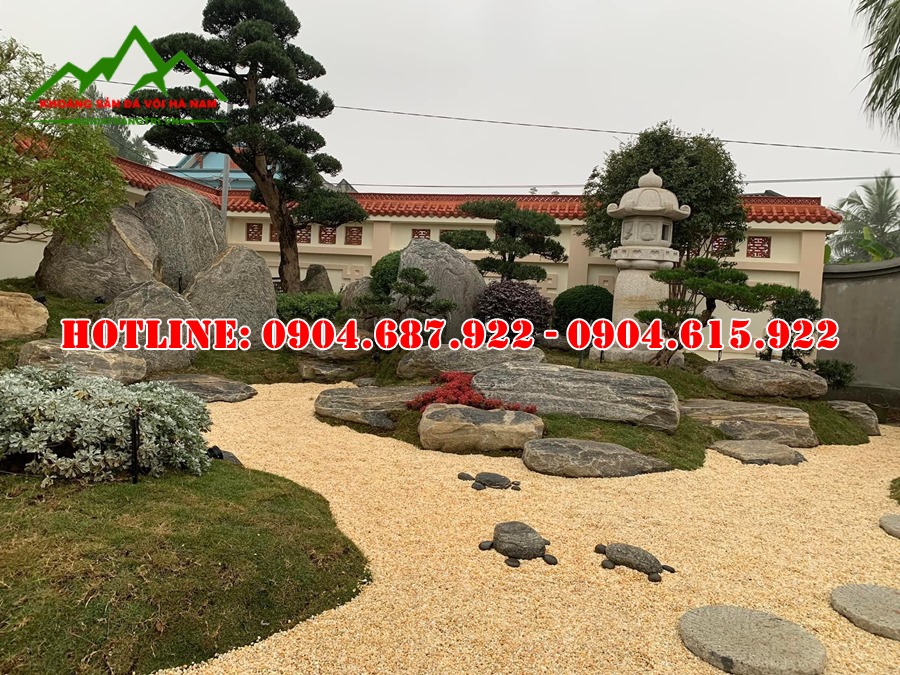 bán sỏi vàng rải sân vườn đẹp