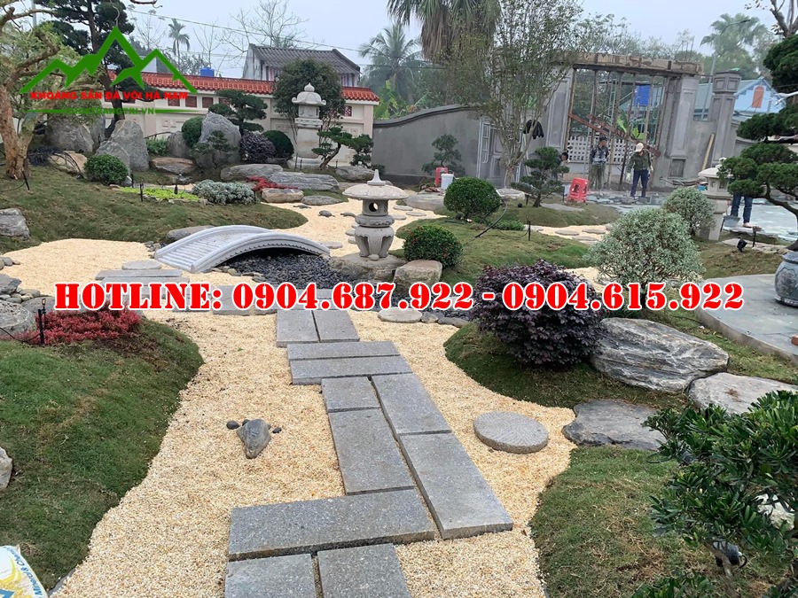 Bán sỏi vàng cam rải sân vườn