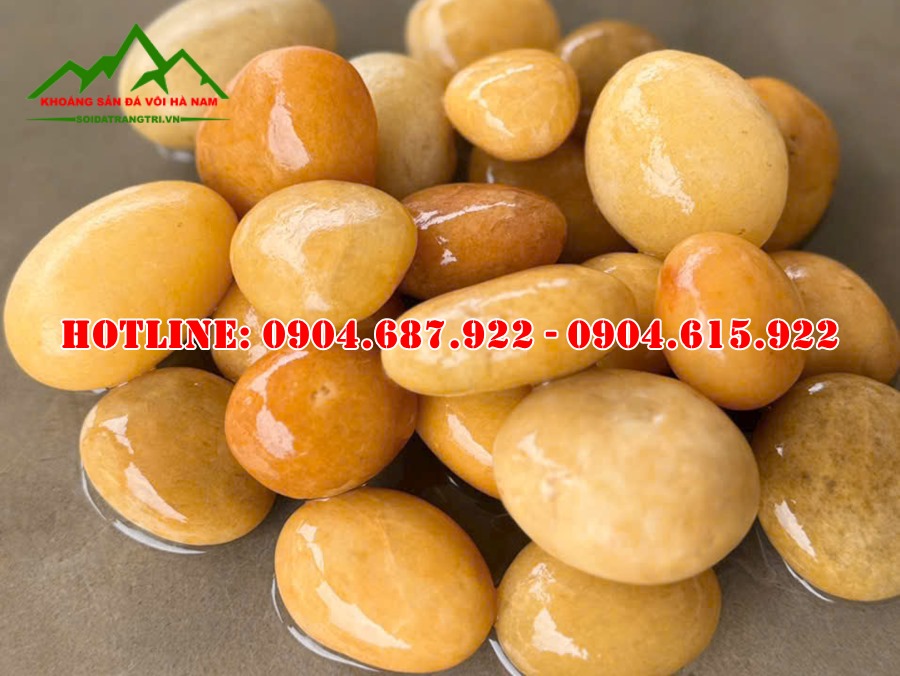 sỏi vàng tự nhiên trang trí