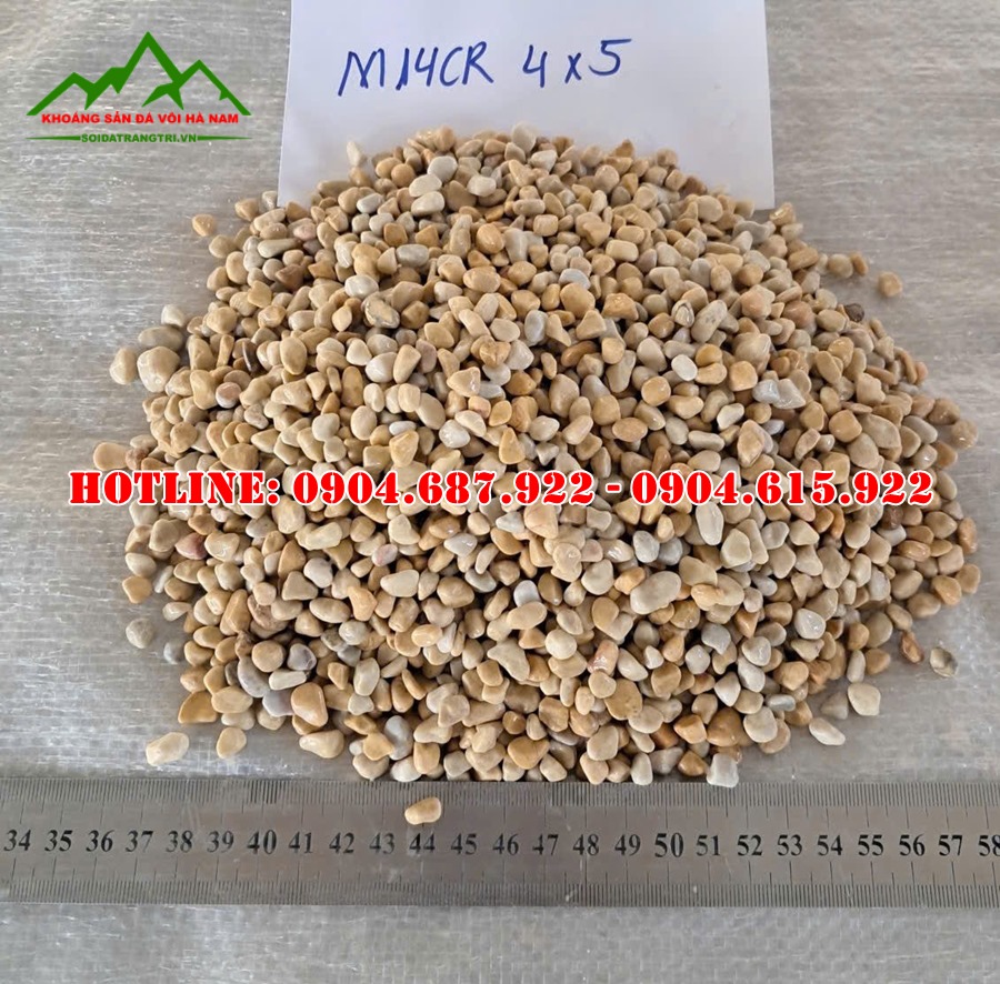 Sỏi vàng mini rải sân vườn