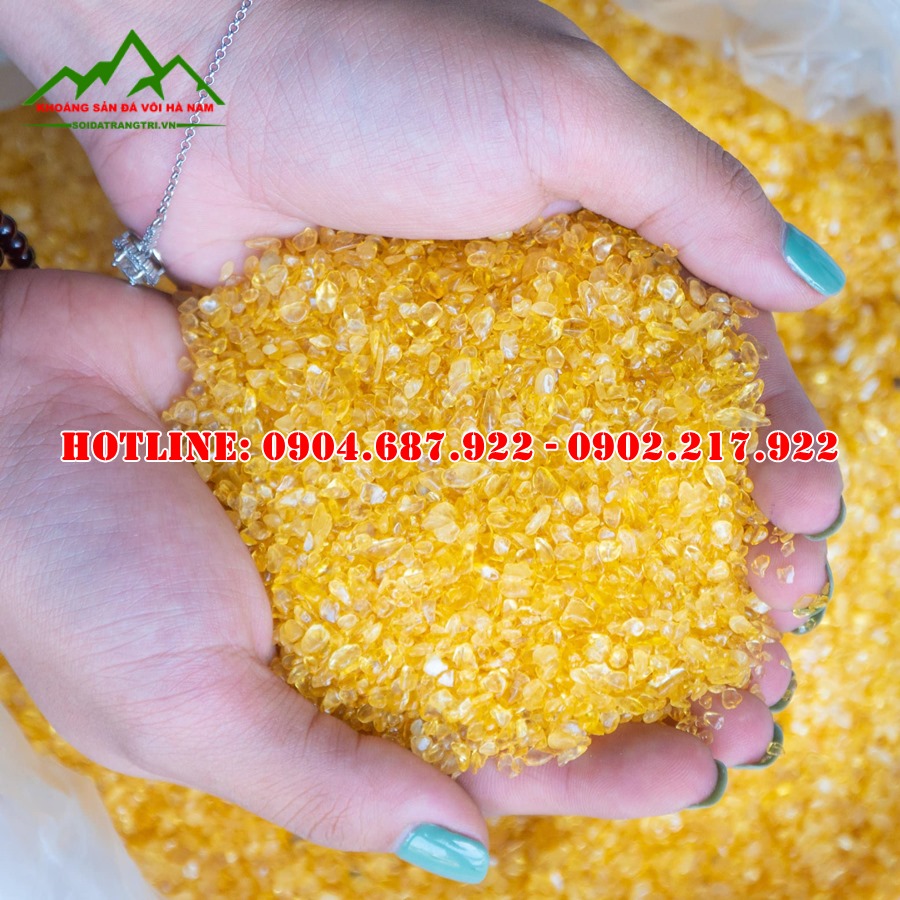 Vụn thạch anh vàng 3mm