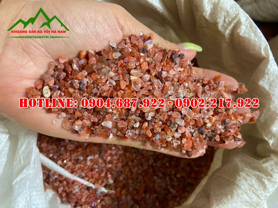 Báo giá vụn thạch anh đỏ 3mm